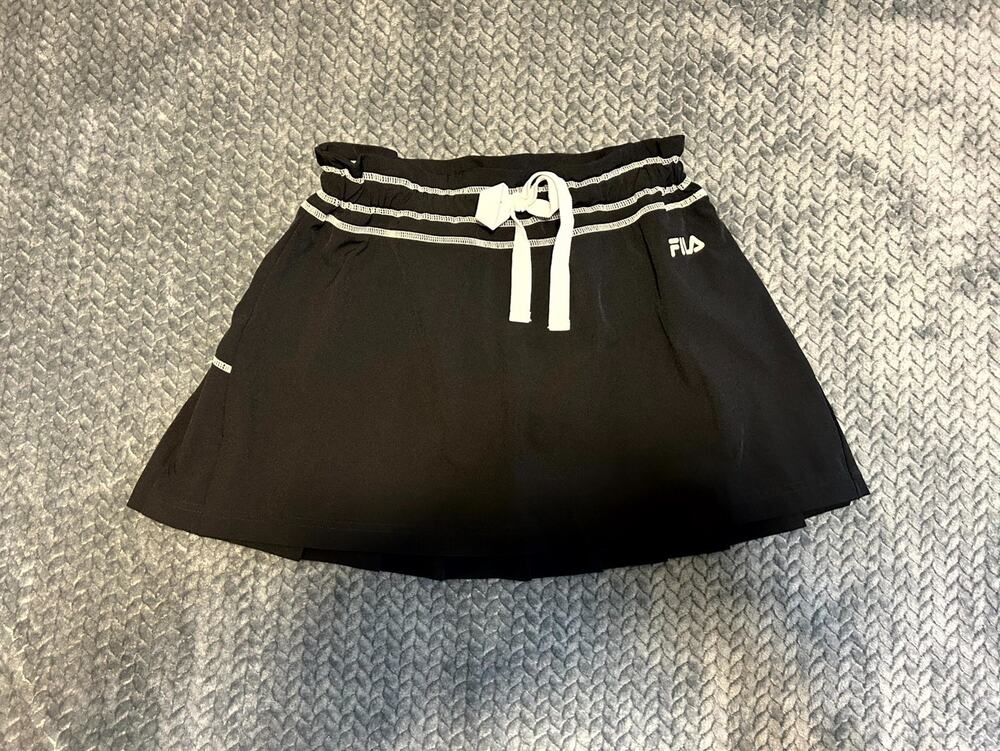 Fila Sport Athletic Skort Women's M Black Stretch Performance Drawstring Waisted
